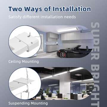 hykolity 4 Pack 4FT LED Shop Light, Linkable Utility Shop Lights, 42W, 5000K Daylight White Shop Lig...