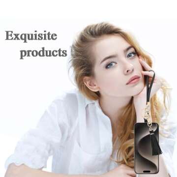 Lostars 2 Sets Leather Phone Wrist Strap, Detachable Cellphone Lanyard with Tether Tab, Elastic Hand...