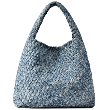 Elegant Woven Tote Bag with Clutch for Women