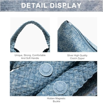 Elegant Woven Tote Bag with Clutch for Women