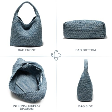 Elegant Woven Tote Bag with Clutch for Women