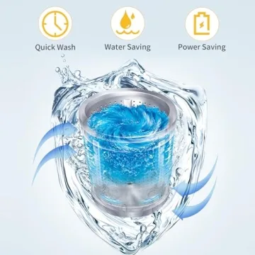 17.8Lbs Portable Washing Machine, 2.3 CU.FT. Automatic Washer with Drain Pump, Small Washer & Dryer Combo with 8 Water Levels/10 Programs for Apartments, College Dorms and RVS, White