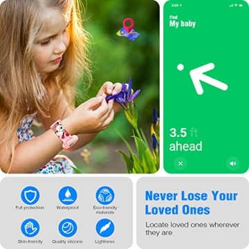 Secure Waterproof AirTag Bracelet for Kids Cute Designs