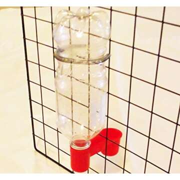 4 Pack of Red Soda Pop Water Bottle Bird Drinker Cup & Spring Quail Dove Chicken Pigeon