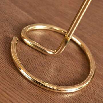 Sung Nox Brass Candle Holder, G-Shaped Candlestick, Creative Centerpiece Set of 2 for Home Decor, Table Top, Parties, Wedding Valentines Day,Thanksgiving Gifts (Polished Brass)