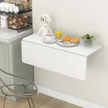 Tangkula 31.5" Space-Saving Wall Mounted Folding Desk