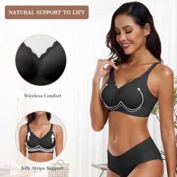 OEAK Wireless Push-Up Bra Comfortable Supportive Seamless