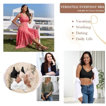 OEAK Wireless Push-Up Bra Comfortable Supportive Seamless