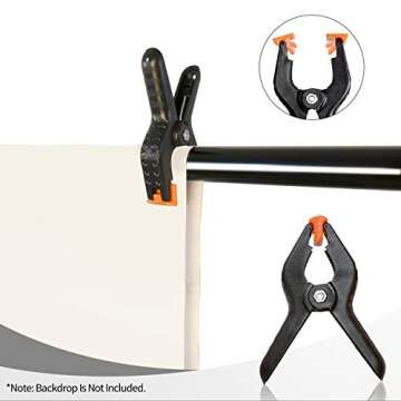 EMART Photography Backdrop Stand, 8 x 8 ft Adjustable Photo Background Holder, Back Drop Banner Support Frame Kit for Photoshoot Video Studio, Birthday Party