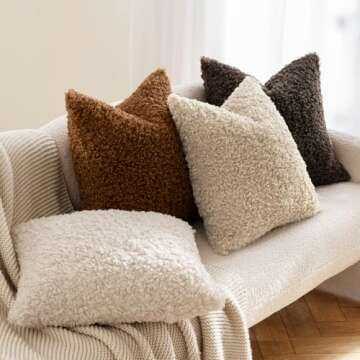 MIULEE Faux Fur Pillow Covers – Cozy & Stylish Decor