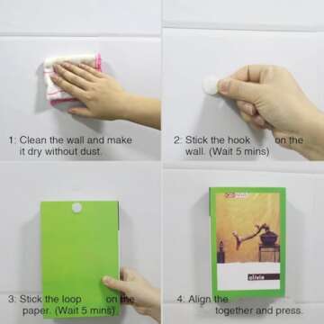 Hompie 400pcs Self Adhesive Hook Loop Dots for Crafts