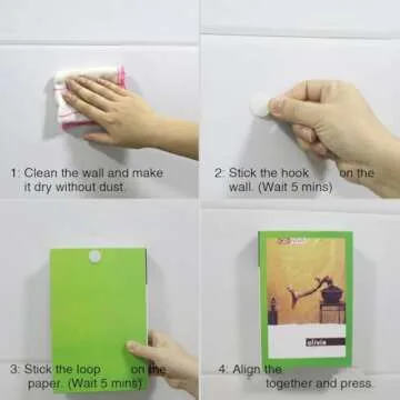 Hompie 400pcs Self Adhesive Hook Loop Dots for Crafts