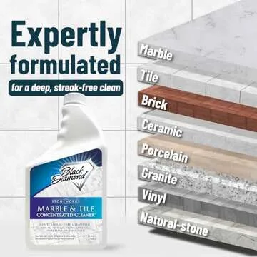 MARBLE & TILE FLOOR CLEANER. Great for Ceramic, Porcelain, Granite, Natural Stone, Vinyl and Brick. No-rinse Concentrate. (1-Quart)