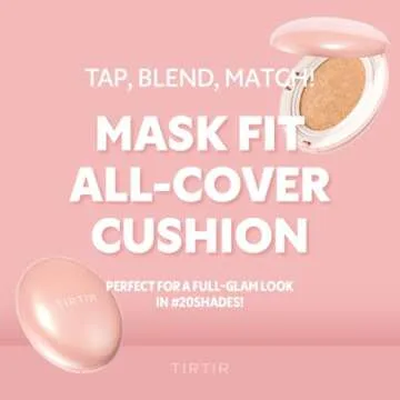 TIRTIR Mask Fit All Cover Pink Cushion Foundation | High coverage, Velvety Matte Finish, Lightweight...