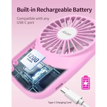 Aluan Portable Handheld Fan with Adjustable Speeds