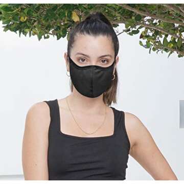 2 Pack Daily Cloth Washable Face Cover - Made in USA (One Size)