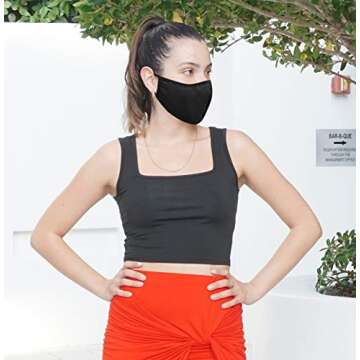 2 Pack Daily Cloth Washable Face Cover - Made in USA (One Size)