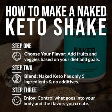 Naked Vanilla Keto - Premium Vanilla Keto Fat Bomb Powder - Nothing Artificial - Gluten-Free Keto Bomb Vanilla Mct Oil Powder with No Gmos - 1.3 Lb