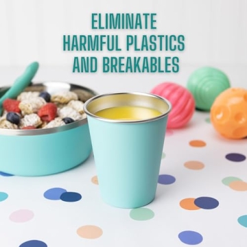 Stainless Steel Kids Cups Set - Safe and Fun for Toddlers