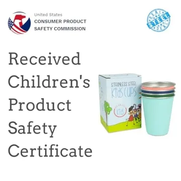 Stainless Steel Kids Cups Set - Safe and Fun for Toddlers