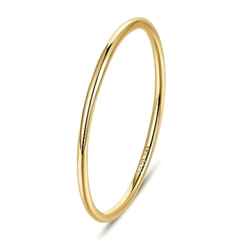 NOKMIT Dainty 14K Gold Filled Ring for Women and Girls