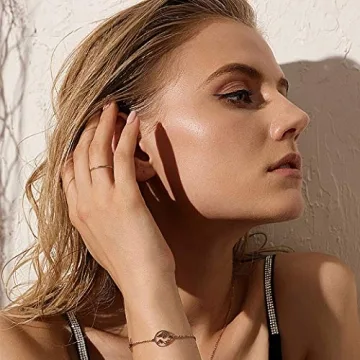 NOKMIT Dainty 14K Gold Filled Ring for Women and Girls