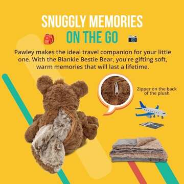 Pawley Blankie Bestie 2-in-1 Plush Toy and Blanket