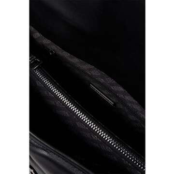 Steve Madden Brielle Large Shoulder Bag Black/Gunmetal Hardware One Size