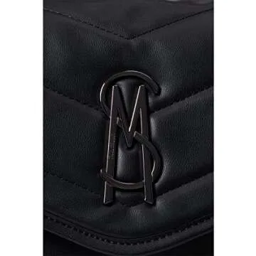 Steve Madden Brielle Large Shoulder Bag Black/Gunmetal Hardware One Size