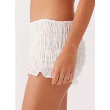 NUFIWI Women Y2k Ruched Mini Shorts for Summer Fun