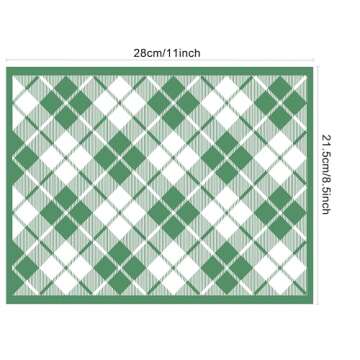 Alinacutle Plaid Block Silkscreen Stencil,Reusable Self-Adhesive Silk Screen Printing, for Printing on Wood/Fabric/Paper, Home Decoration, Christmas Gift 8.5" x 11"