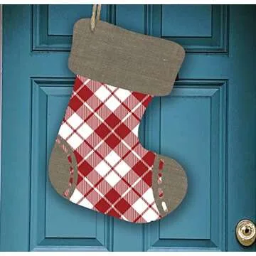 Alinacutle Plaid Block Silkscreen Stencil,Reusable Self-Adhesive Silk Screen Printing, for Printing on Wood/Fabric/Paper, Home Decoration, Christmas Gift 8.5" x 11"