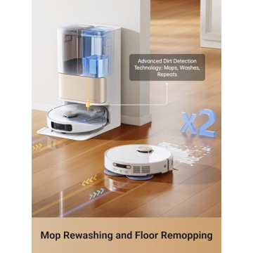 dreame L10s Pro Ultra Heat Robot Vacuum and Mop Combo, Mop Extend, 7000Pa Suction, Auto Robot Care and Maintenance, 136°F Hot Water Mop Self-Cleaning, Obstacle Avoidance, Ideal for Hair, Carpets