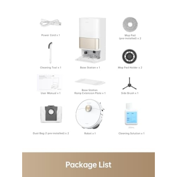 dreame L10s Pro Ultra Heat Robot Vacuum and Mop Combo, Mop Extend, 7000Pa Suction, Auto Robot Care and Maintenance, 136°F Hot Water Mop Self-Cleaning, Obstacle Avoidance, Ideal for Hair, Carpets