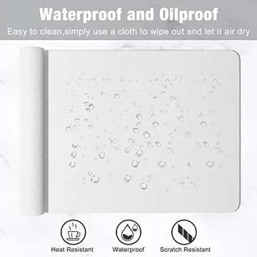 Hsurbtra Desk Pad - Large Waterproof PU Leather Mat