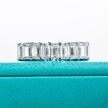 AnuClub Moissanite Wedding Ring in 925 Silver for Women