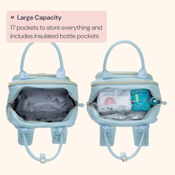 BabbleRoo Leather Diaper Bag Stylish & Functional