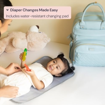 BabbleRoo Leather Diaper Bag Stylish & Functional