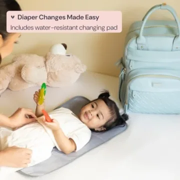 BabbleRoo Leather Diaper Bag Stylish & Functional