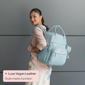 BabbleRoo Leather Diaper Bag Stylish & Functional