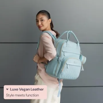 BabbleRoo Leather Diaper Bag Stylish & Functional