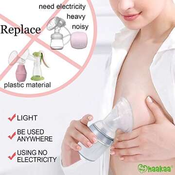 haakaa Manual Breast Pump Breast Milk Collector Gen 3 Multi-Functional Feeding Set 5.4oz/160ml