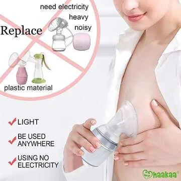 haakaa Manual Breast Pump Breast Milk Collector Gen 3 Multi-Functional Feeding Set 5.4oz/160ml