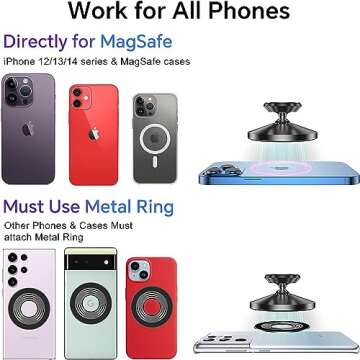 iPhone MagSafe Car Mount 2-Pack with Strong Magnet