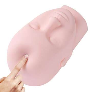 Yephets Pro Training Mannequin Flat Head Practice Make Up Eye Lashes Eyelash Extensions,Practice Training Head Manikin Cosmetology Mannequin Doll Face Head