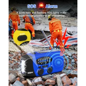 Esky Emergency Hand Crank Radio with 2000mAh Power Bank