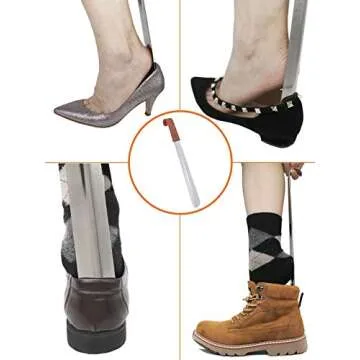 Nunaroll 17-Inch Stainless Steel Long Shoe Horn