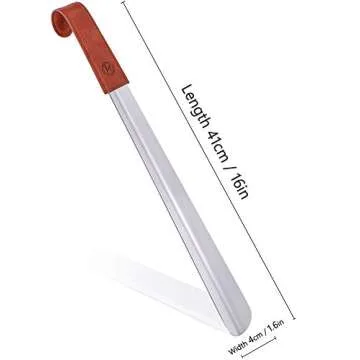 Nunaroll 17-Inch Stainless Steel Long Shoe Horn