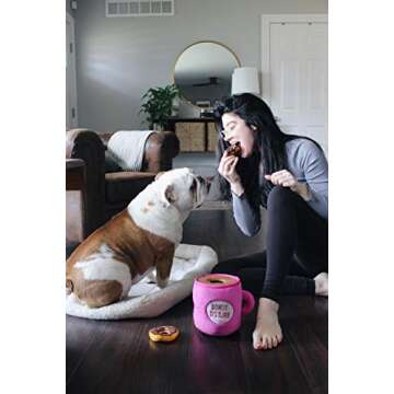 ZippyPaws Burrow, Food Buddies Coffee & Donutz - Interactive Dog Toys for Boredom - Hide and Seek Dog Toys, Colorful Squeaky Dog Toys for Small & Medium Dogs, Plush Dog Puzzles
