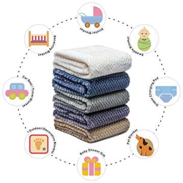 Fuzzy Blanket or Fluffy Blanket for Baby, Soft Warm Cozy Coral Fleece Toddler, Infant or Newborn Rec...